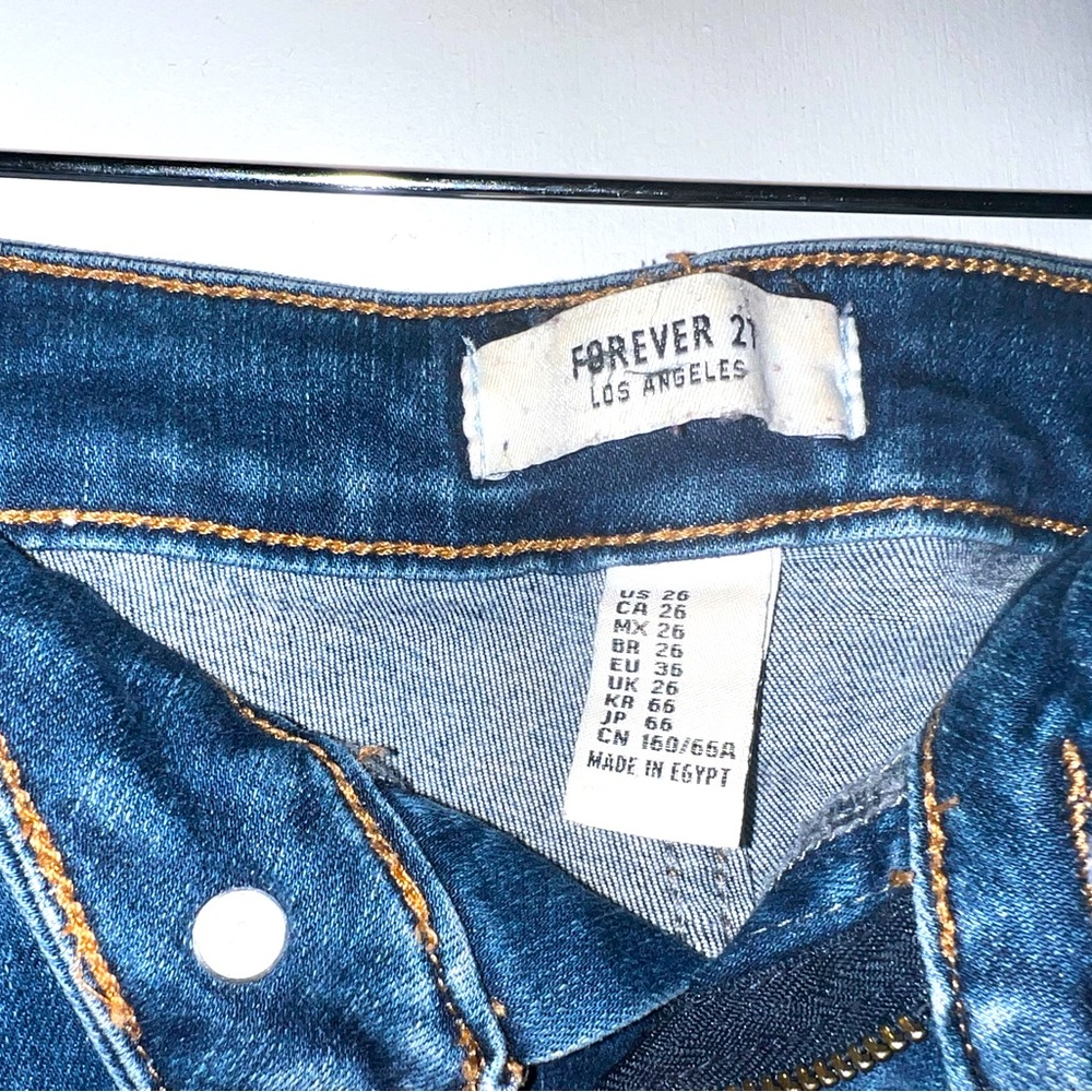 Forever 21 skinny fit denim jeans (blue)